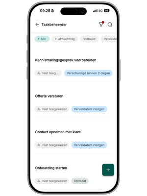 Takenlijst - Nexus CRM