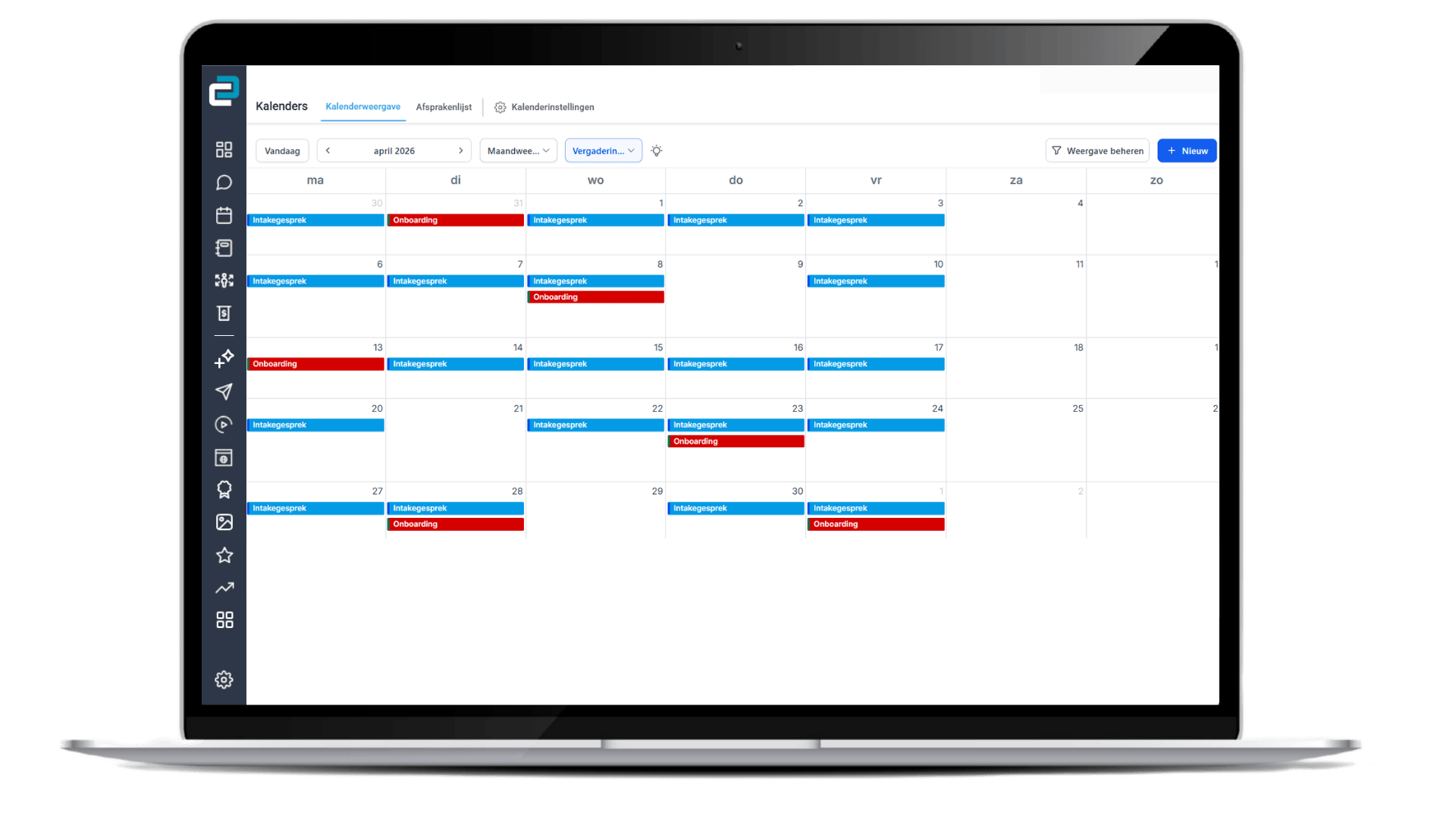 Volle agenda - Nexus CRM