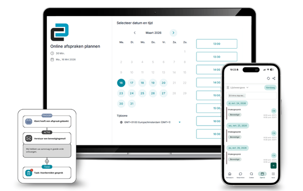 Online afspraken plannen - Nexus CRM