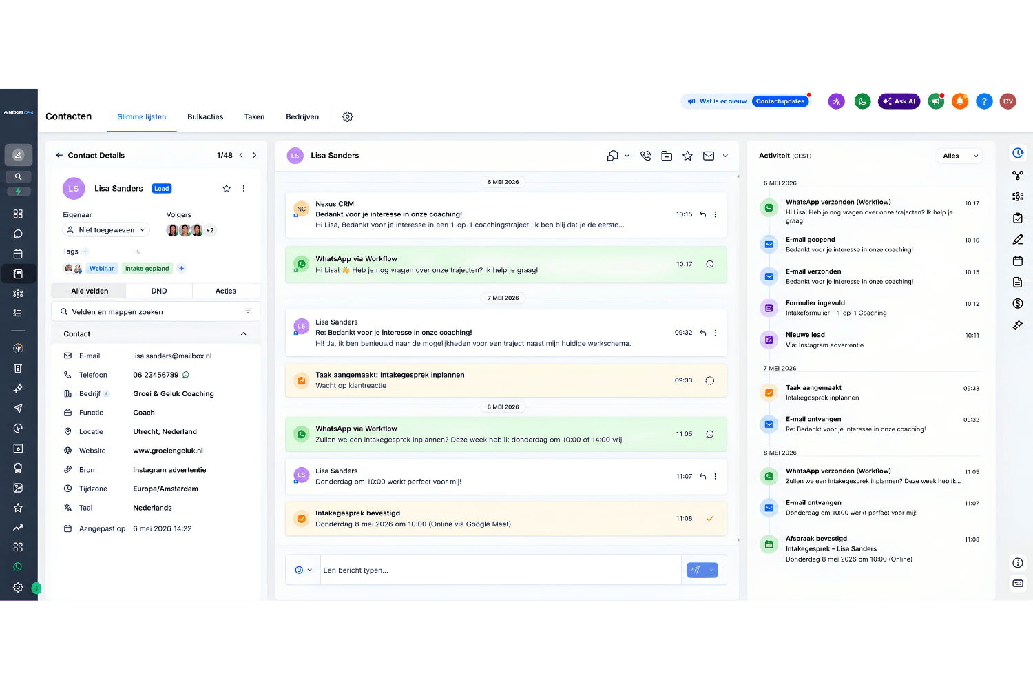 Nexus CRM - Klantbeheer