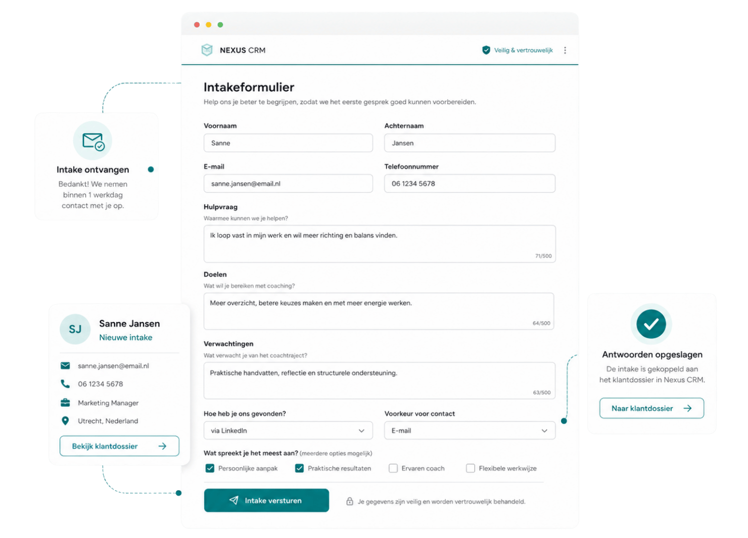 Intakeformulier - Nexus CRM