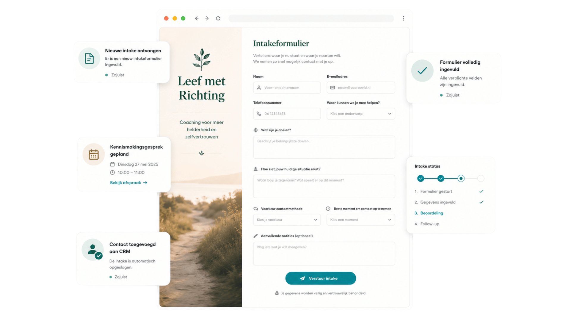 Intakeformulieren - Nexus CRM
