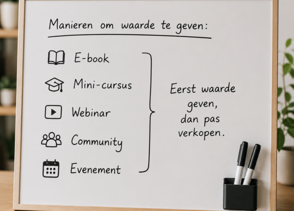 Waarde geven voor je verkoopt